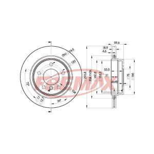 Fremax Brake Disc Rear Pair Bmw E46 320 323 325 328