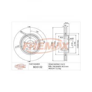 Fremax Brake Disc Front Each