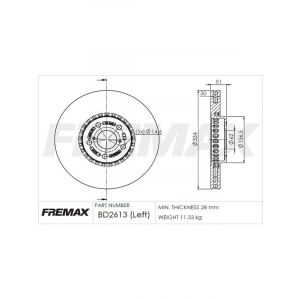 Fremax Brake Disc Front Each