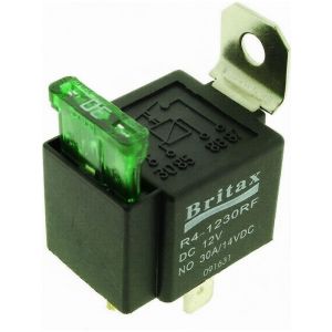 Britax Mini Relay Fused 12V 30Amp N/O 4 Pin [ref Narva 68060]