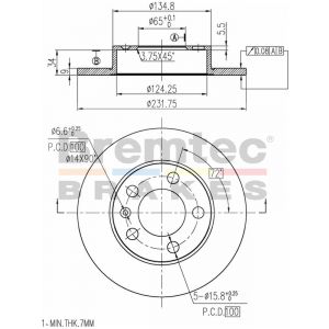 Bremtec Euroline Brake Rotor
