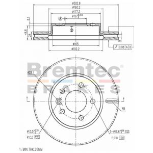 Bremtec Euroline Brake Rotor