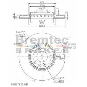 Bremtec Euroline Brake Rotor