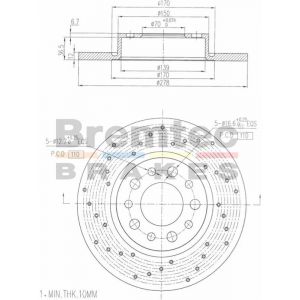 Bremtec Euroline Left Brake Rotor