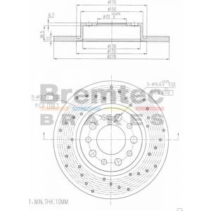 Bremtec Euroline Right Brake Rotor
