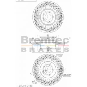 Bremtec Euroline High-Grade Brake Rotor