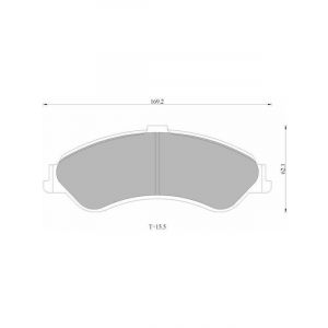 Bosch Brake Pad Front Set Ford Falcon Au2, Au3 Fairlane & Ltd Au2,Au3
