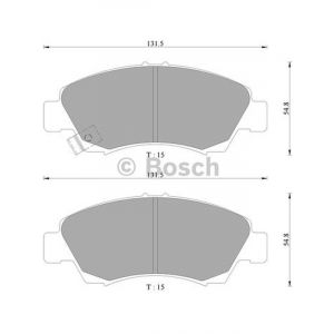 Bosch Brake Pad Front Set Honda Jazz 02-08, Civic Ej-Es Civic Hybrid,