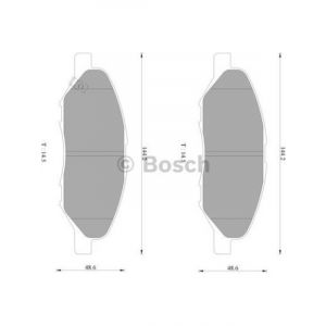 Bosch Brake Pad Front Set For Nissan Tiida C11 (Japan) -2006 Micra K2