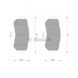 Bosch Brake Pad Rear Set For Hyundai I20, I30, I45, Ix35 Tucson
