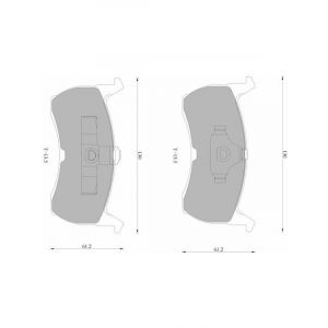 Bosch Brake Pad Front Set Ford Falcon Ea-El,Au1 Xg Fairlane