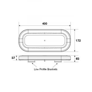 Jaylec LED Mini Lightbar 12/24V Permanent Clear Lens [ref Narva 85014AC]