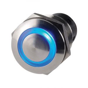 Jaylec Push Button Switch Blue LED 12/24V 5Amp [ref Narva 60074BL]