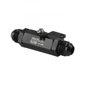 Proflow Valve, Shut-Off, Aluminium, Black, -8 AN Male Threads, Ea