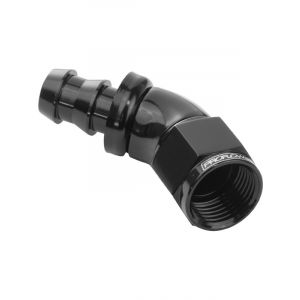 Proflow 45 Degree Fitting Hose End Full Flow Barb to Female -08AN