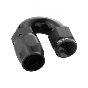 Proflow Fitting Hose End 180 Degree Full Flow -08AN, Black