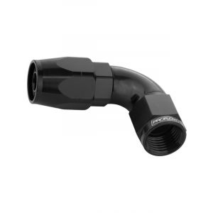 Proflow Fitting Hose End 90 Degree Full Flow -08AN, Black