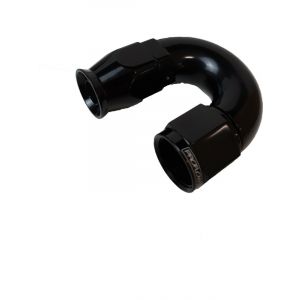 Proflow 180 Degree Fitting Hose End AN6 Suit PTFE Hose, Black