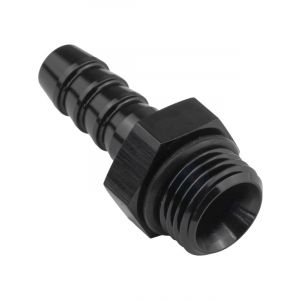 Proflow Fitting adaptor AN 8 Male Hose End To 1/2in. Barb, Black