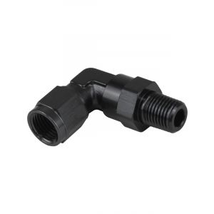 Proflow Adaptor Male -10AN 90 Degree To 1/2in. NPT Swivel, Bla