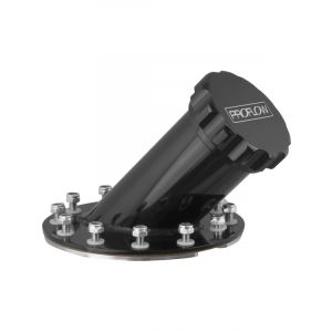 Proflow Fuel Filler Neck Aluminium Black, 45 Degree, 2 in. Diameter