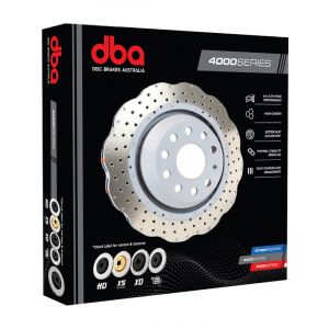 DBA Rotor Cross-Drilled & Dimpled WAVE Silver 4000 Series