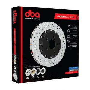 DBA Rotor Cross-Drilled & Dimpled 5000 Series Black