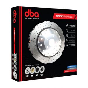 DBA Rotor Cross-Drilled & Dimpled WAVE 5000 Series Clear