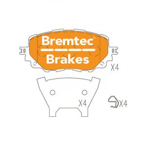 Bremtec Trade-Line Brake Pads Set For Mazda Mx-5 Iv 2.0L 2016