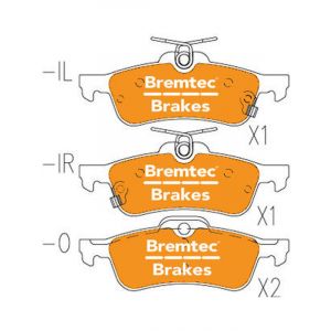 Bremtec Pro-Line Brake Pads Set Honda Civic Ix Fk 1.8L I-Vtec Db2309