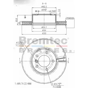 Bremtec Euro-Line Brake Rotor