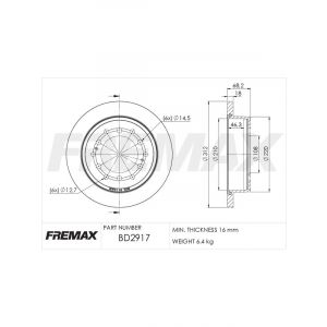 Fremax Brake Rotor (Pair) Rear