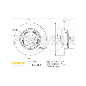 Fremax Brake Rotor (Pair) Rear