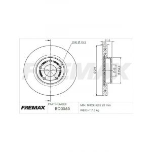 Fremax Brake Rotor (Pair) Front