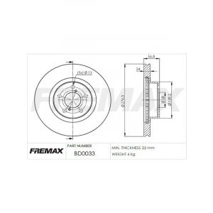 Fremax Brake Rotor (Pair) Front