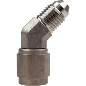 Raceworks Female To Male Swivel Elbow An-3 45 Deg Stainless Steel