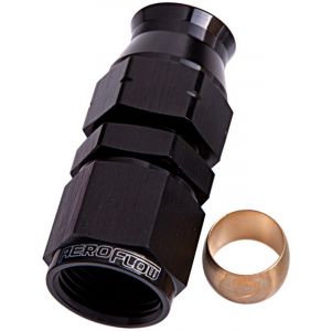 Aeroflow Tube to Female AN Adapter 5/16 Inch to -6AN Black