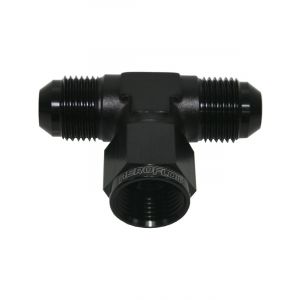 Aeroflow AN Tee Female Swivel On Side -16AN Black
