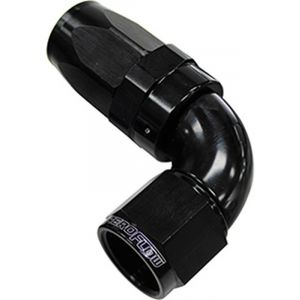 Aeroflow 150 Taper Full Flow Swivel 90 Degree Hose End -6AN Black