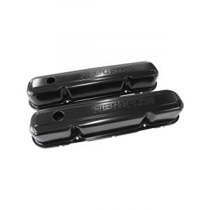 Aeroflow Black Steel Valve Covers For SB Chrysler 318-340-360 Logo