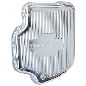Aeroflow Chrome Transmission Pan For GM TH400, Deep Pan + Drain Plug AF1825-3001