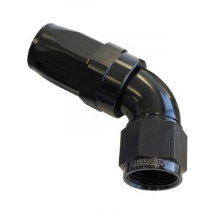 Aeroflow 150 Taper Full Flow Swivel 60 Degree Hose End -8AN Black