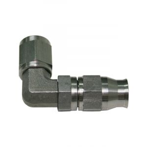 Aeroflow 90 Degree Stainless Steel Hose End -4AN to -4 PTFE Hose