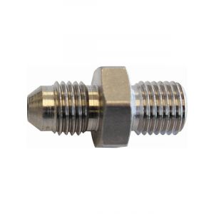 Aeroflow Stainless Steel Dual Seat Adapter -4AN M12 X 1.0mm