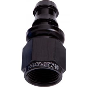 Aeroflow 400/510 Series Push Lock Straight Hose End -12AN Black