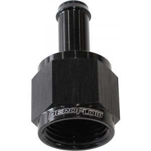 Aeroflow Straight Hose Barb 3/8 Inch to -8AN Female Black