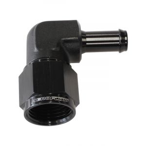 Aeroflow 90 Degree Hose Barb 1/2 Inch to -8AN Black