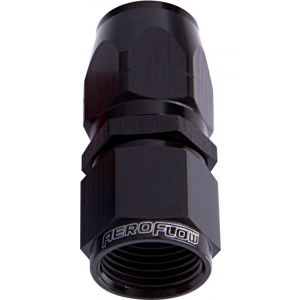 Aeroflow 500 Series Cutter Swivel Straight Hose End -12AN Black