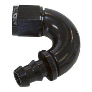Aeroflow Full Flow Push Lock 150 Degree Hose End -10AN Black