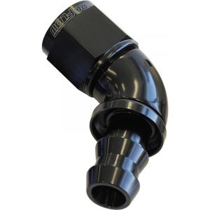 Aeroflow Full Flow Push Lock 60 Degree Hose End -10AN Black